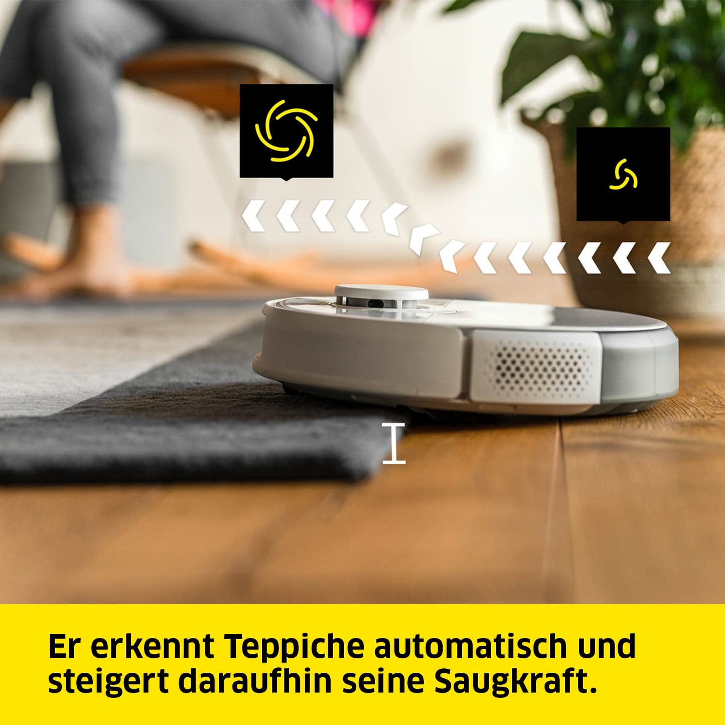 Kärcher RCV 5 Saugroboter mit Wischfunktion, LiDAR & KI Navigation – Weiß