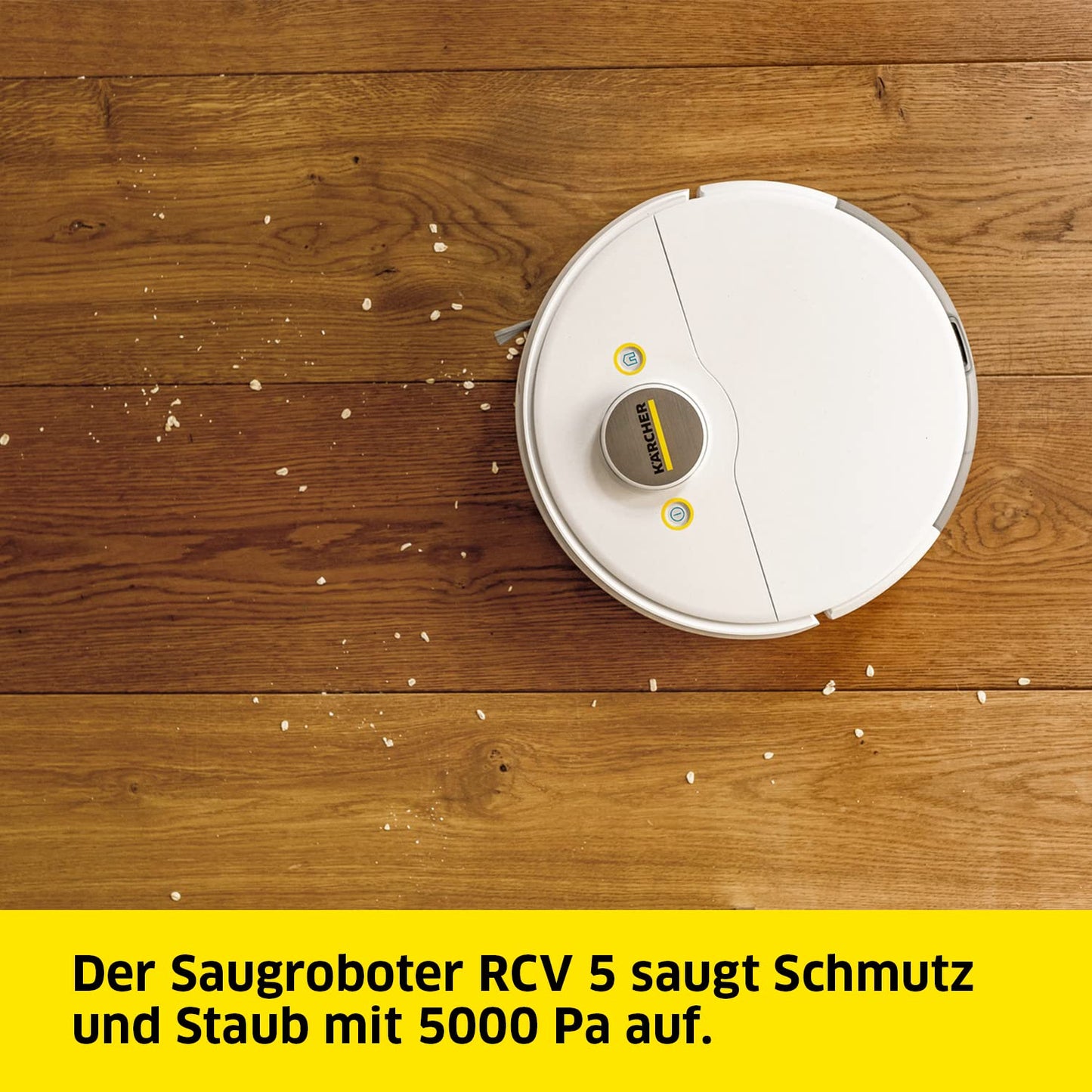 Kärcher RCV 5 Saugroboter mit Wischfunktion, LiDAR & KI Navigation – Weiß