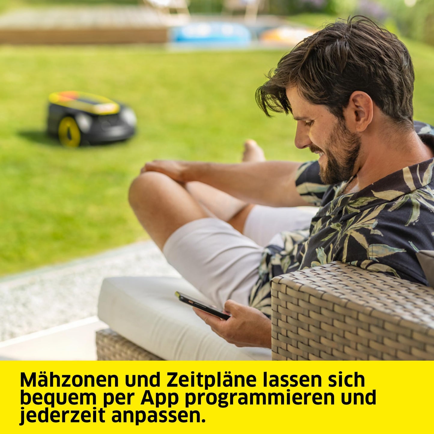 Kärcher RCX 4 Mähroboter ohne Begrenzungskabel, GPS RTK Navigation – für bis zu 1500 m²