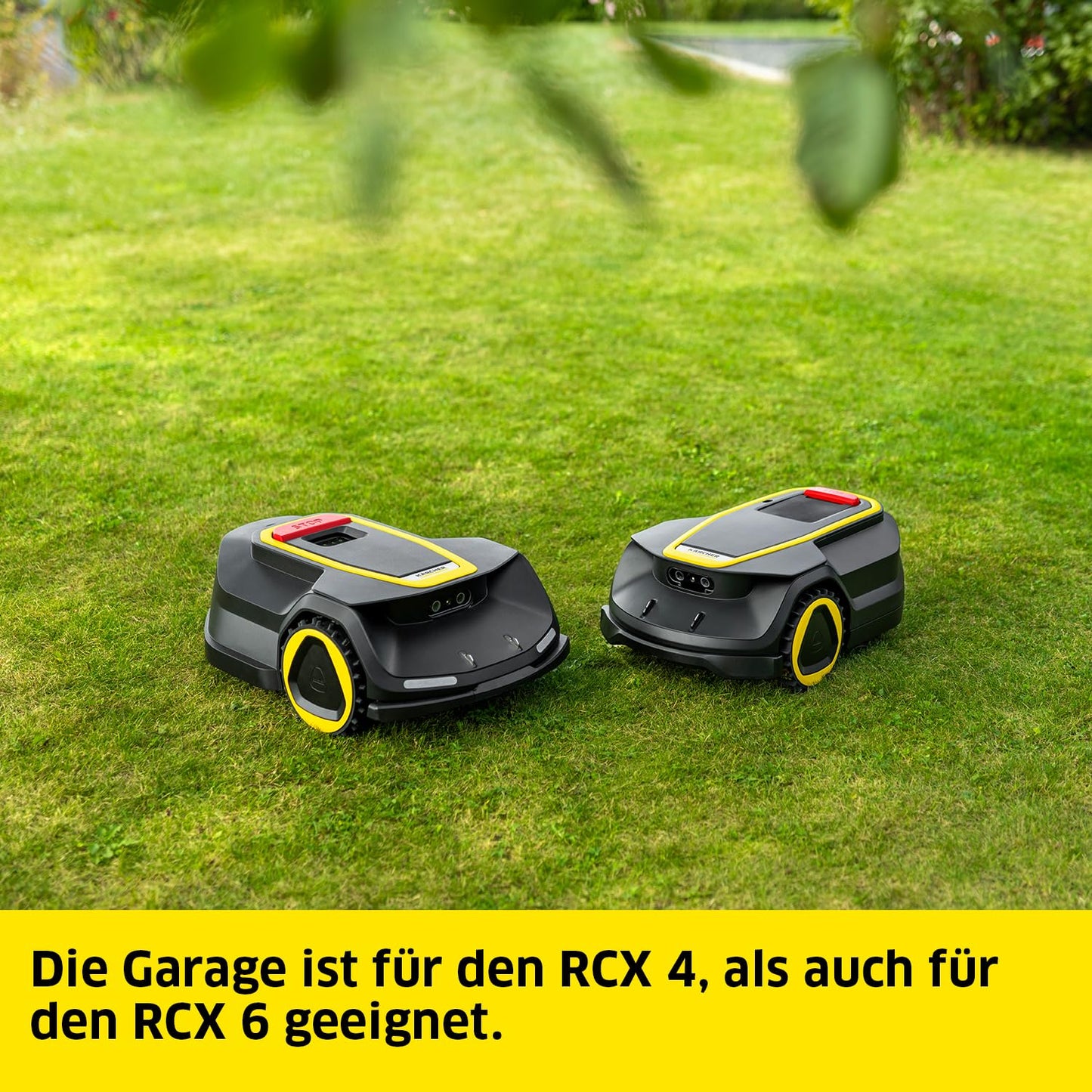 Kärcher Garage für RCX Mähroboter mit aufklappbarem Dach – Schwarz
