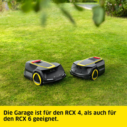 Kärcher Garage für RCX Mähroboter mit aufklappbarem Dach – Schwarz